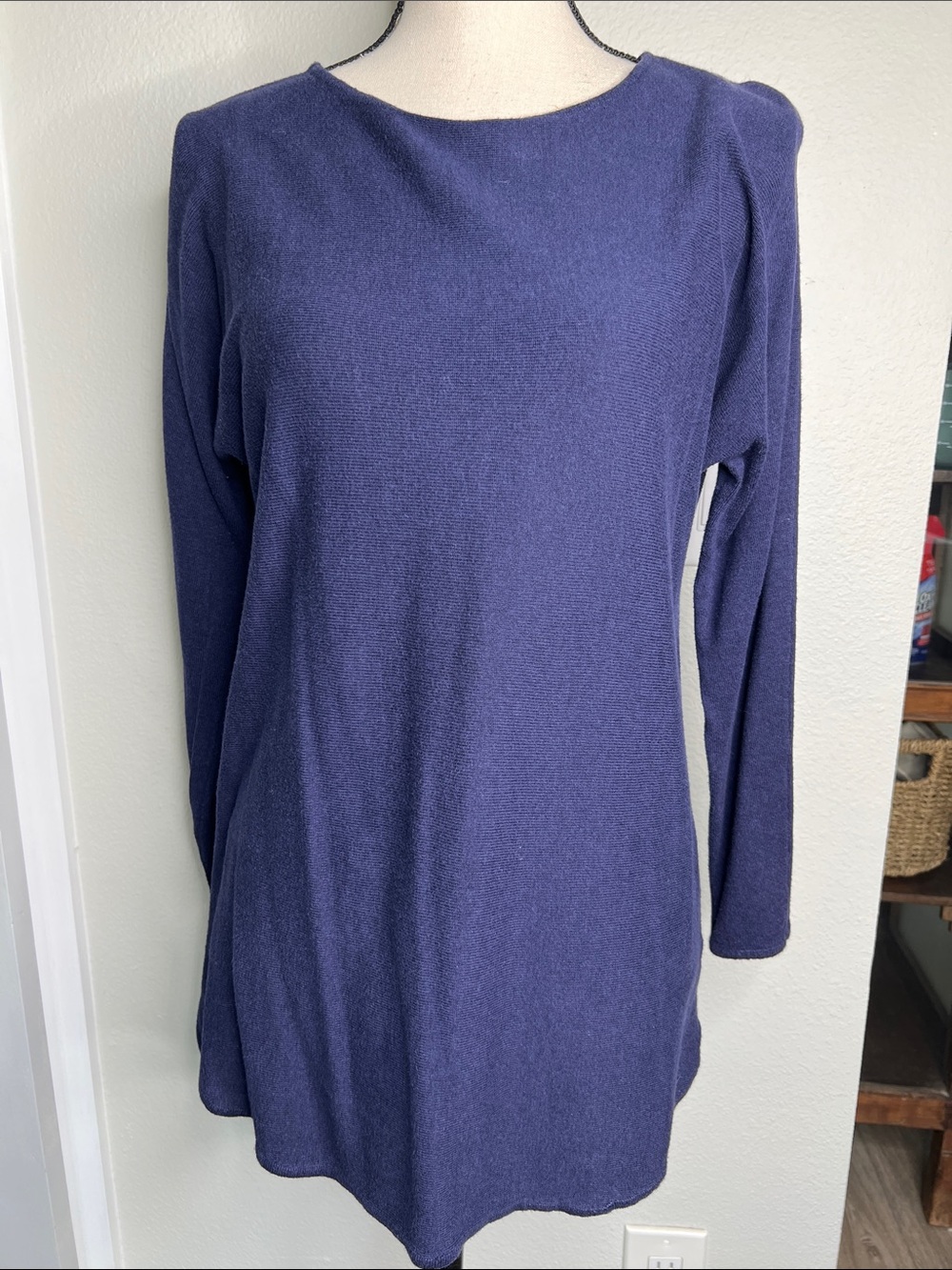 Michael Kors Navy Crewneck Tunic Sweater